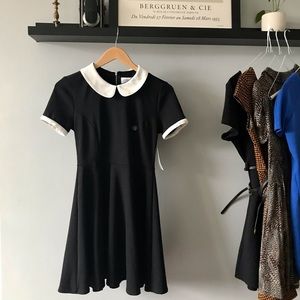 Black Peter Pan collar dress - size small - NWT